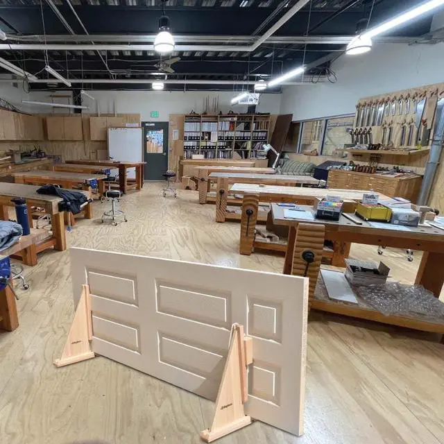 Alt view image 6 of 7 - 70150 Self-Adjusting Door Holder, All Wood - for Doors as Thin as 1 Inch Or as Thick as 2-1/4 Inch