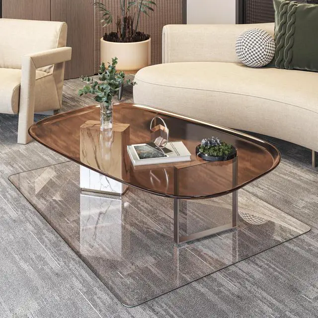 Alt view image 2 of 7 - Tempered Glass 48" x 36" Round Corner Glass Chair Mat with Polished Edge, Heavy Duty Hard Office Chair Mat for Office Home Hard Floor Carpeted, Transparent, Glides Smoothly, Easy Clean