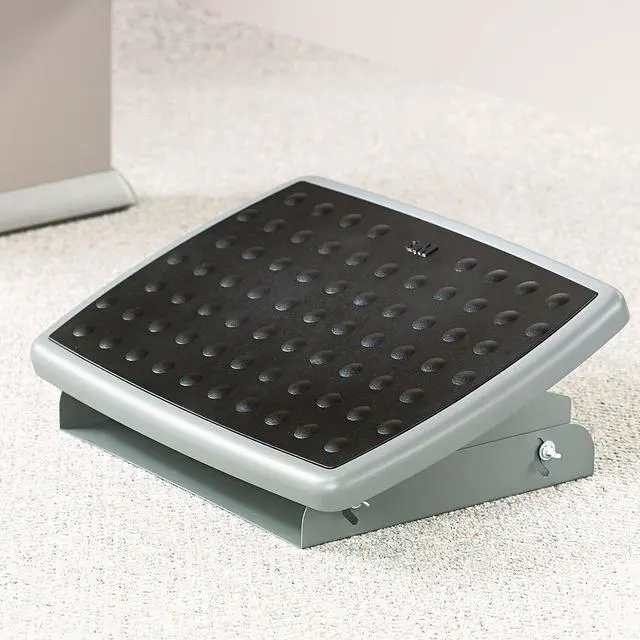 Alt view image 6 of 7 - Adjustable Foot Rest, 18 Inch Wide Non-skid Platform (FR330) Grey