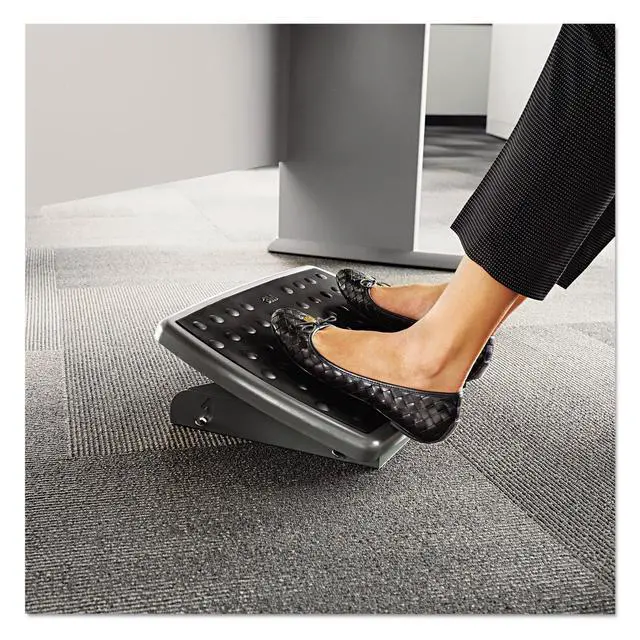 Alt view image 7 of 7 - Adjustable Foot Rest, 18 Inch Wide Non-skid Platform (FR330) Grey