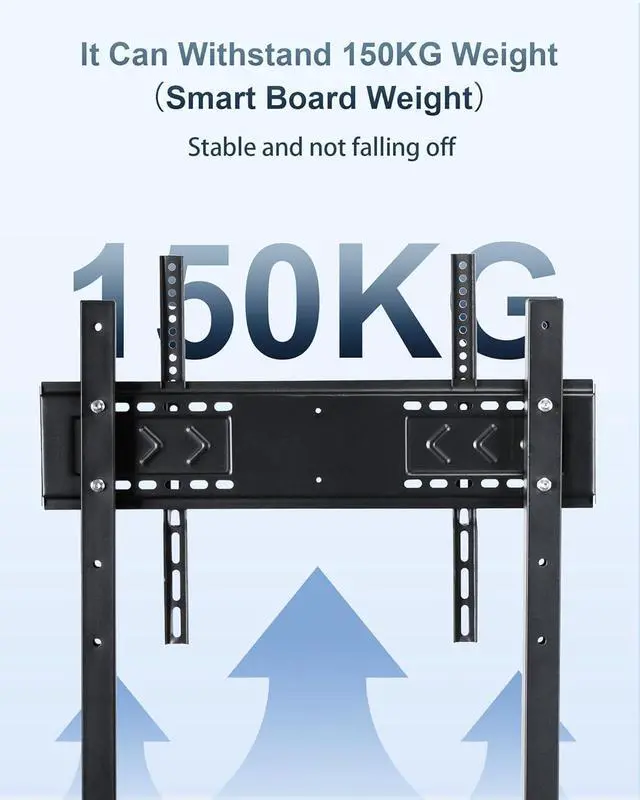 Alt view image 5 of 7 - Smart Board Stand with Wheels for 43-65 inch Interactive Whiteboard,Height Adjustable Mobile Rolling Stand for Classroom & Office, Holds up to 300lbs, Whiteboard Portable Cart on Wheels