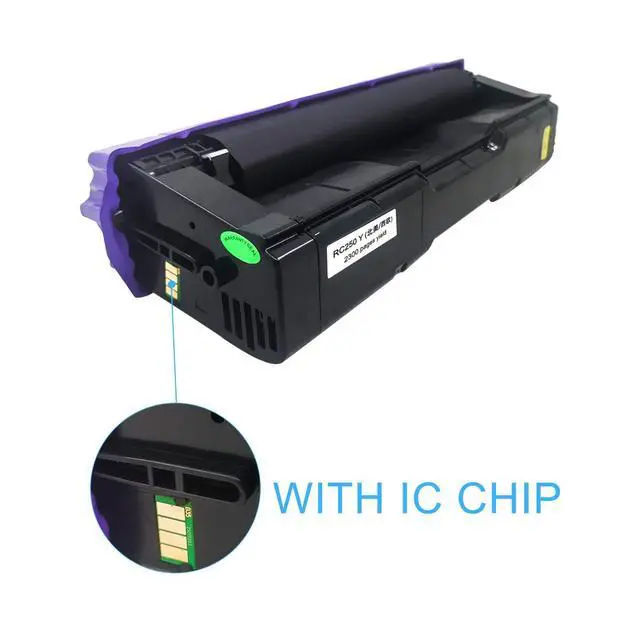 Alt view image 2 of 7 - 4 Color Compatible Toner Cartridges SP C250 C260 C261 High Capacity 2300 Pages for Black Cyan Magenta Yellow for RICOH Aficio SP C250DN C250SF C260DNW C260SFNW C261SFN C261SFNw C261DNw Laser Printers