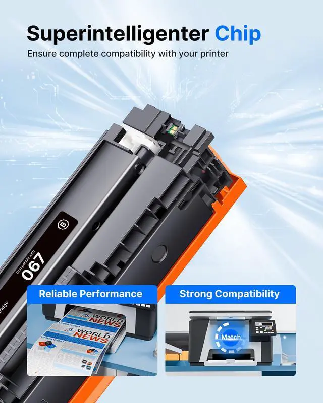 Alt view image 6 of 7 - 067 Toner Cartridge Set Replacement for Canon 067 067H Toner Cartridge Set Cartridge 067 use for Canon Color ImageClass MF656Cdw LBP632Cdw MF654Cdw MF653Cdw LBP633Cdw MF650C Printer (4 Pack)