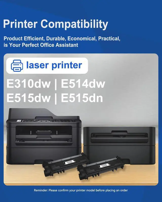 Alt view image 2 of 6 - E310 CVXGF Toner Cartridge Compatible Replacement for Dell E310dw E514dw E515dw E515dn Printer (2 Black)