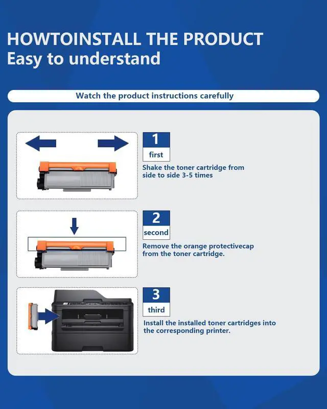 Alt view image 6 of 6 - E310 CVXGF Toner Cartridge Compatible Replacement for Dell E310dw E514dw E515dw E515dn Printer (2 Black)