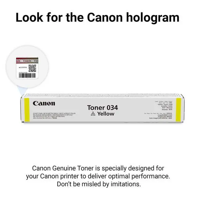 Alt view image 5 of 6 - Genuine 034 Yellow Toner Cartridge Compatible with MF810Cdn, MF820Cdn