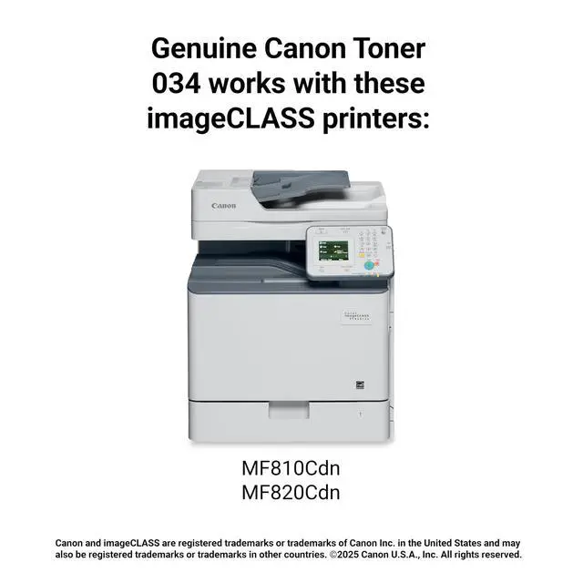 Alt view image 6 of 6 - Genuine 034 Yellow Toner Cartridge Compatible with MF810Cdn, MF820Cdn