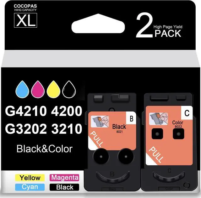 Main image of BH-2 CH-2 Remanufactured printhead use for G4210 G4200 G3202 G3210 G3200 2210 2200 1200 MegaTank Replacement Printer Head Ink cartridges 8021XL and 8009XL Set