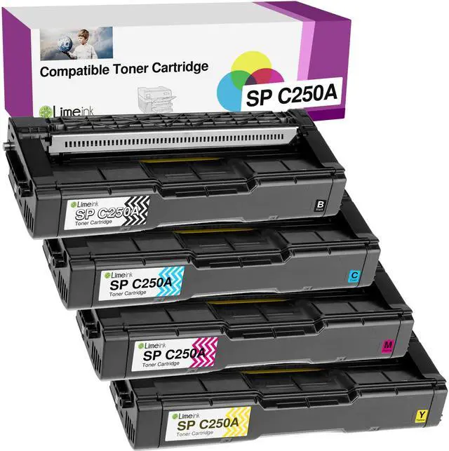 Main image of Compatible Toner Cartridges Replacement for Ricoh SP C250 C260 C261 High Capacity for RICOH Aficio SP C250DN C250SF C261SFN C261SFNw C261DNw Laser Printers 1 Black 1 Cyan 1 Magenta 1 Yellow