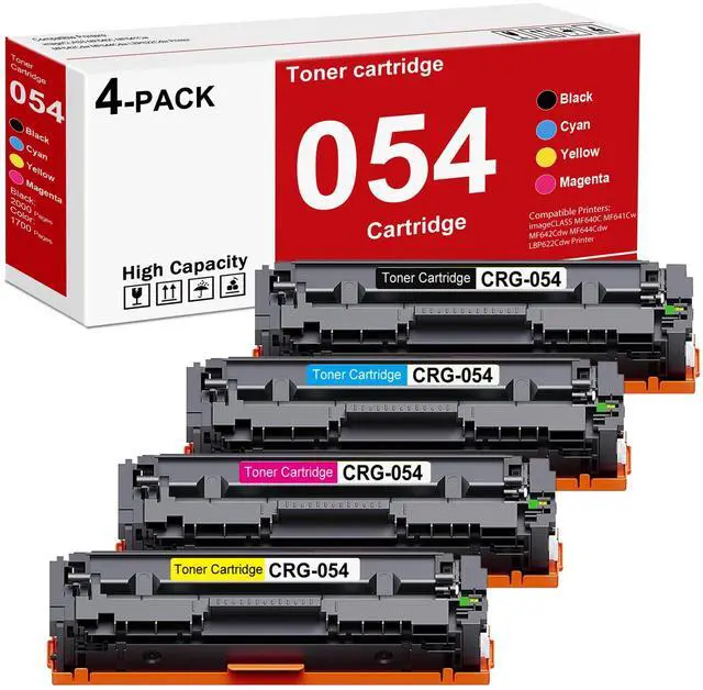 Main image of 054 Toner Cartridge Set Compatible MF642Cdw Toner Replacement for Canon 054 | 054 054H Toner Cartridge work with Set imageCLASS MF642Cdw MF640C MF641Cw MF644Cdw LBP622Cdw Printer(4PK, BK/C/M/Y)
