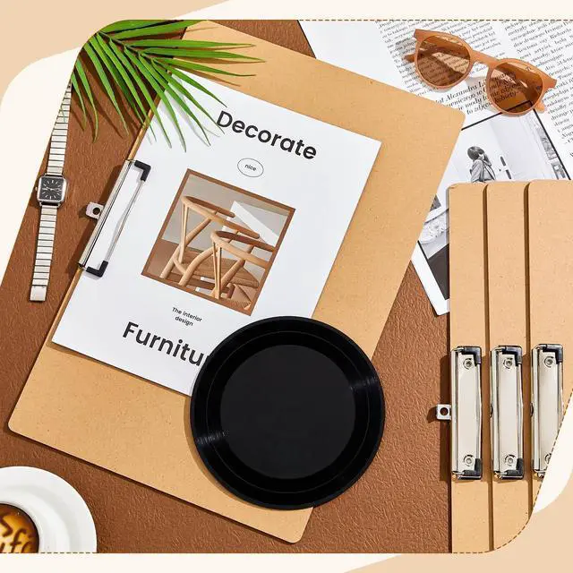 Alt view image 5 of 7 - 32 Pcs 11x17 Clipboard Wooden Horizontal Lap Board Extra Large Wood Clip Board with Low Profile Clip Desk Brown Landscape for Drawing Sketch Art for Classroom Office School Architects