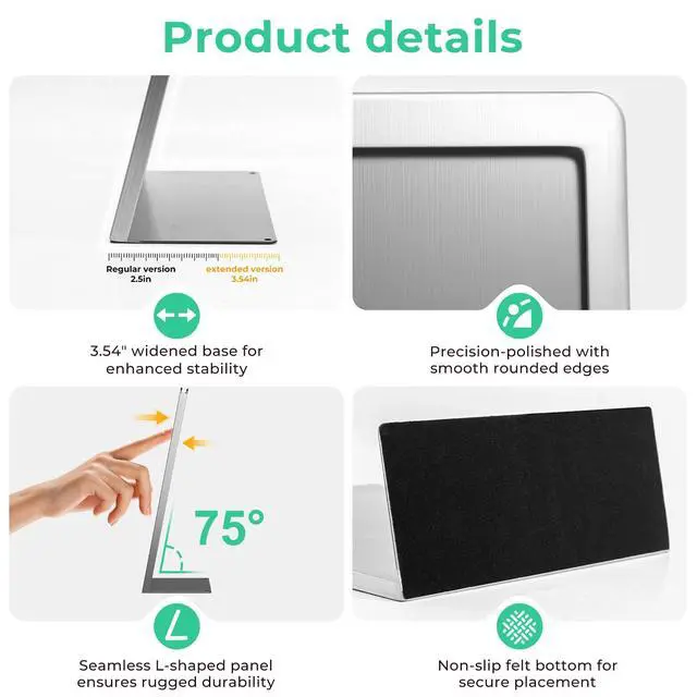 Alt view image 5 of 6 - 2pack 11"x17" Metal Tabletop Sign Holder with Stainless Steel Frame Menu Board Poster Display Stand for Office Store Restaurant Hotels