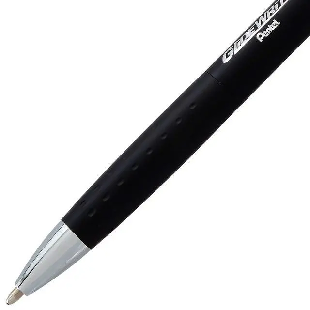 Alt view image 3 of 6 - Glidewrite Executive Ballpoint Pen, (1.0mm) Medium Line, Black Metal Barrel, Black Ink, Box of 12 (BX970A-A)