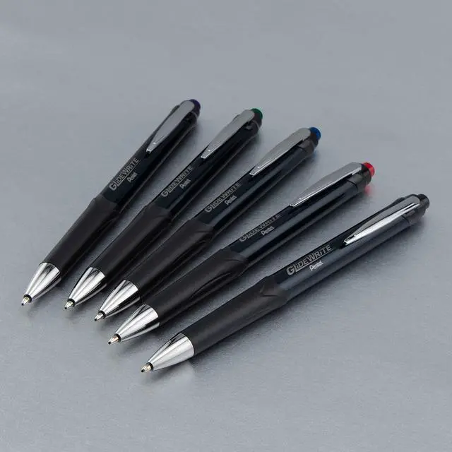 Alt view image 4 of 6 - Glidewrite Executive Ballpoint Pen, (1.0mm) Medium Line, Black Metal Barrel, Black Ink, Box of 12 (BX970A-A)