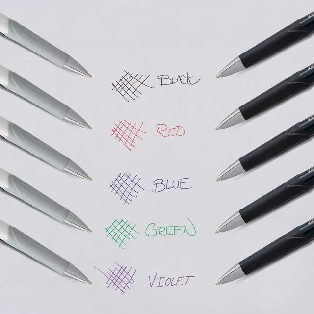 Alt view image 5 of 6 - Glidewrite Executive Ballpoint Pen, (1.0mm) Medium Line, Black Metal Barrel, Black Ink, Box of 12 (BX970A-A)