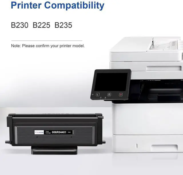 Alt view image 2 of 7 - Compatible B230 B225 B235 Black Toner Cartridge 6,000 Pages Extra High Capacity Replacement for Xerox 006R04400 006R04401 Toner Cartridge for Xerox B230 B225 B235 Printers - 1 Pack,with Chip