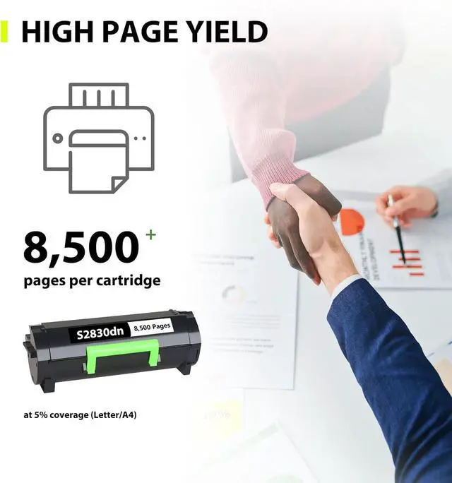 Alt view image 3 of 7 - S2830 S2830dn Toner Cartridge Replacement for Dell S2830dn Toner Cartridge for Dell S2830dn S2830 Printer Series GGCTW, 593-BBYP, FR3HY, CH00D, 593-BBYP, 3RDYK, TC2RH, 593-BBYO (1,7000 Pages,2-Pack)