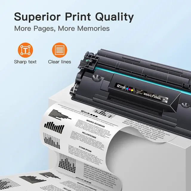 Alt view image 3 of 5 - 89A Toner Cartridge with Chip Compatible Replacement for HP 89A CF289A 89X CF289X for HP LaserJet Enterprise M507 M507dn M507dng M507n M507x MFP M528dn M528f M528c M528z Printer (2 Black)