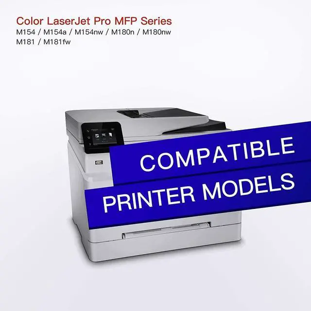 Alt view image 2 of 6 - Compatible Toner Cartridge Replacement for HP 204A 204 A CF510A CF511A CF512A CF513A to use with Color LaserJet Pro MFP M180nw M154nw M180n M154a MFP M181fw Printer (4 Pack)