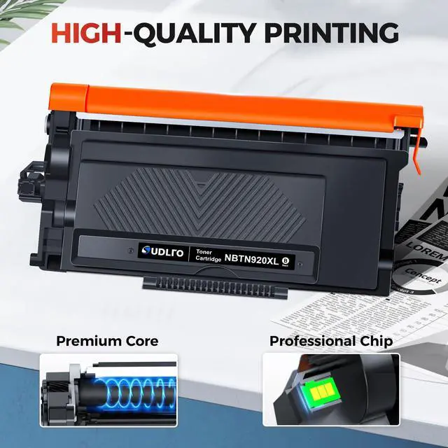 Alt view image 5 of 7 - TN920XL Toner Cartridge Compatible for Brother TN920 TN920XXL TN920UXXL High-Yield Black Toner Replacement for HL-L6210DW HL-L6210DWT HL-L5210DW HL-L5210DN MFC-L5710DW Printer (2-Pack, with Chip)