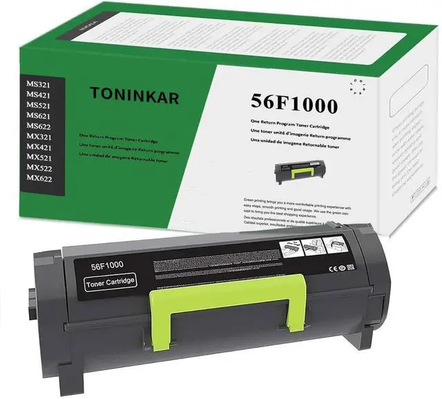 Main image of 56F1000 Black Toner Cartridge for mx622 ms321 ms521 ms621 ms421 mx321 toner | Compatible with Lexmark 56F1000 56F000G Toner for MS621 MS321 MS421 MS521 MS622 MX321 MX421 MX521 MX522 MX622