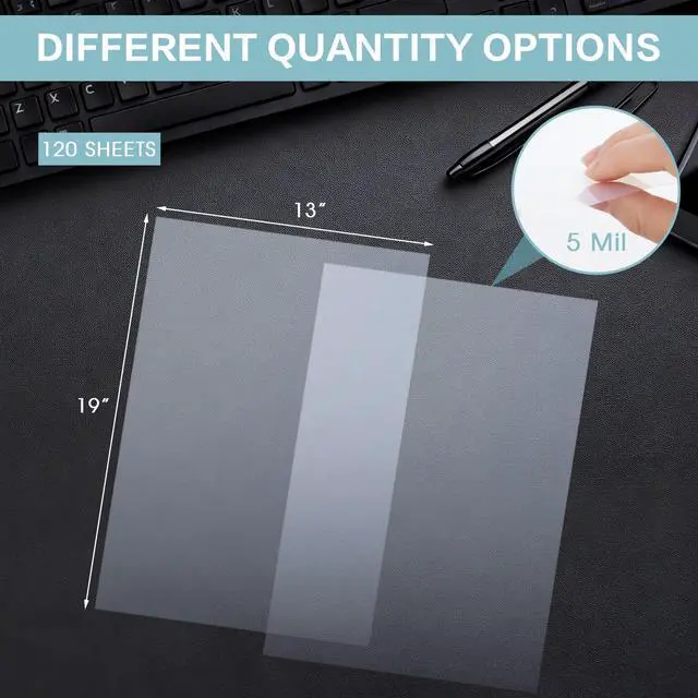 Alt view image 2 of 7 - Waterproof Inkjet Transparency Film 13 x 19 Inch, 5 Mil 120 Sheets | Professional PET Inkjet Film, Anti-Curl Fast-Dry Printable Sheets for Silk Screen Printing, Overhead Projectors & DIY Crafts