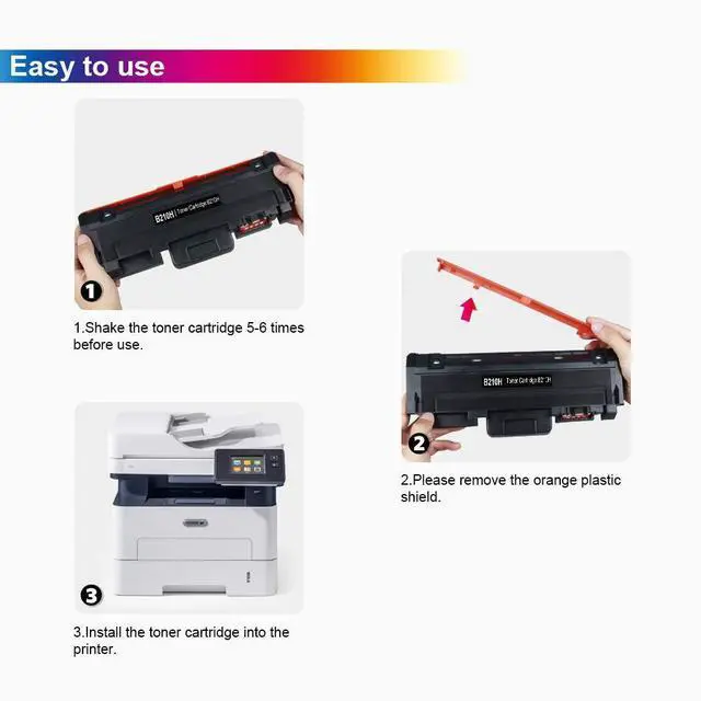 Alt view image 3 of 6 - B205 B210 B215 Toner Cartridge Compatible for Xerox 106R04347 106R04346 2PK | Compatible for Xerox B210 B205 B215 B205NI B210DNI B215DNI B205MFP B215MFP Printer, Black High Yield 3,000 Pages