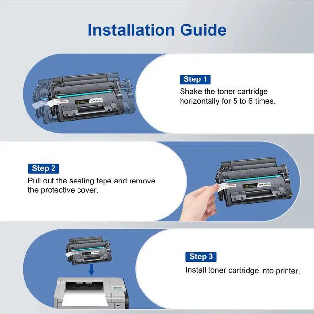 Alt view image 6 of 7 - 55A Black Toner Cartridge High Yield (6,000 Pages) Replacement for HP 55A CE255A 55X CE255X Toner for LaserJet P3015 P3015dn P3015x Pro 500 MFP M521dn M521dw M521 M525 Series Printer (Black, 2-Pack)