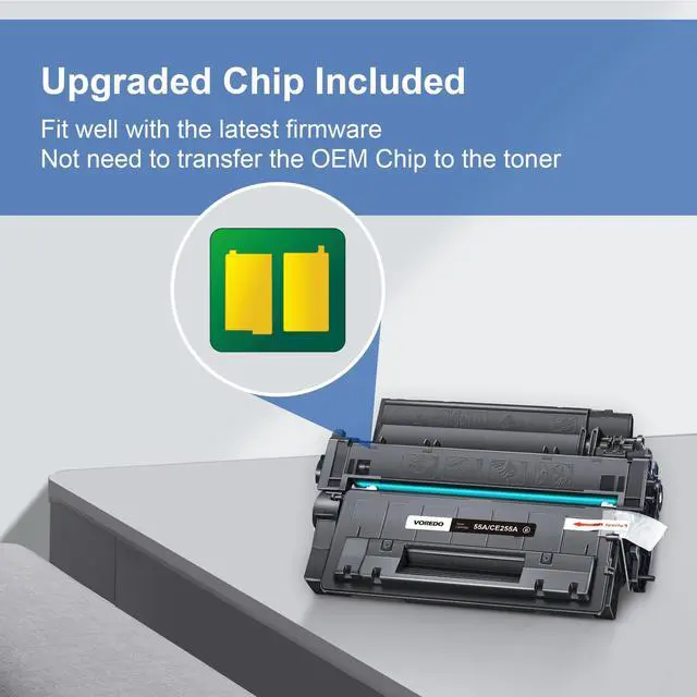 Alt view image 5 of 7 - 55A Black Toner Cartridge High Yield (6,000 Pages) Replacement for HP 55A CE255A 55X CE255X Toner for LaserJet P3015 P3015dn P3015x Pro 500 MFP M521dn M521dw M521 M525 Series Printer (Black, 2-Pack)