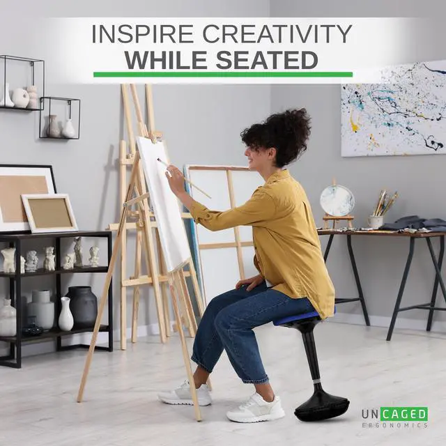 Alt view image 6 of 7 - Wobble Stool Standing Desk, Flexible Seating Adjustable Office Ergonomic Seating, Wobble Stools for Alternative Classroom Seating, Active ADHD Chair, Wiggle Chairs