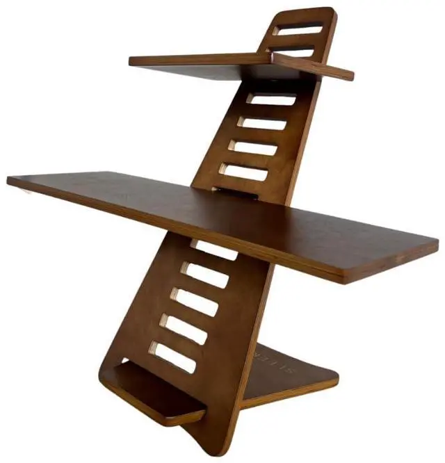 Main image of Saint John Standing Desk Converter - Walnut, Includes Tote Bag