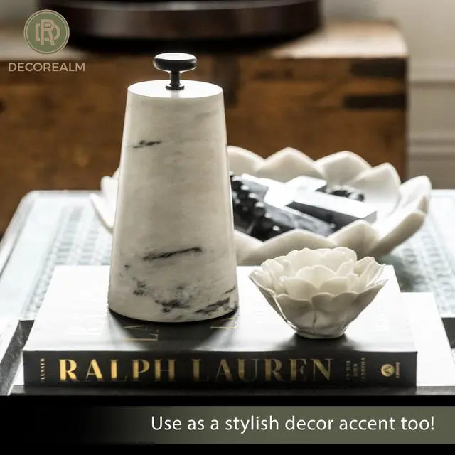 Alt view image 6 of 6 - Marble Decorative Door Stop, Cute Door Stopper with Cast Iron Handle, Heavy Weighted Door Stop for Your Indoor or Outdoor Door, Heavy Door Stopper Weight/Rock for Country Home Decor (2 Knobs, 6lbs)
