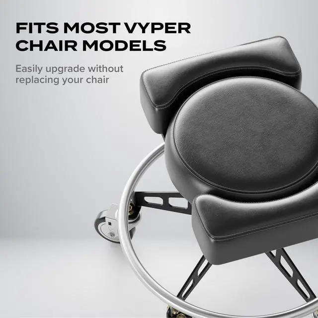 Alt view image 6 of 7 - Big Boy Extender Attachment for Shop Chair - Adds 7" Width | 4" Thick cushion and 14" seat depth for swivel chairs, Compatible with EZ-Lift Rolling Stools, Made in USA