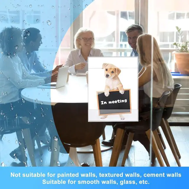Alt view image 5 of 7 - 30 Pack 8.5 x 11 Acrylic Sign Holder Wall Mount with Adhesive Tape, Clear Wall Display Frame Door Sign Menu Rack Poster Flyer Holder for Office Home Store Restaurant No Drilling
