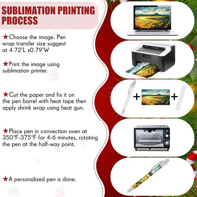 Alt view image 4 of 7 - 90 Pcs Sublimation Pen Blank Heat Transfer Sublimation Ballpoint Pen with Clip Shrink Wrap White Aluminum Customized Gift Personalized Favor for Christmas DIY Office School Stationery Supplies