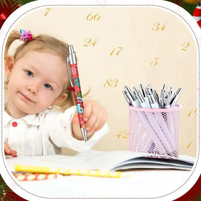 Alt view image 7 of 7 - 90 Pcs Sublimation Pen Blank Heat Transfer Sublimation Ballpoint Pen with Clip Shrink Wrap White Aluminum Customized Gift Personalized Favor for Christmas DIY Office School Stationery Supplies