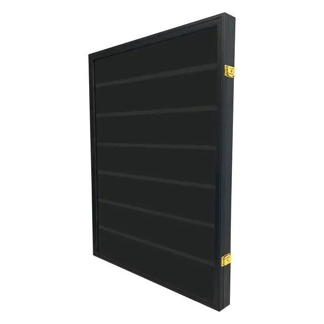 Alt view image 3 of 7 - Wall-Mounted Black (7 Rows) NGC PCGS ICG Wooden Coin Slab Display Case Holder Frame Cabinet Storage for Coin Collection Medal Badges Sport Card Trading Card Collectibles Organization