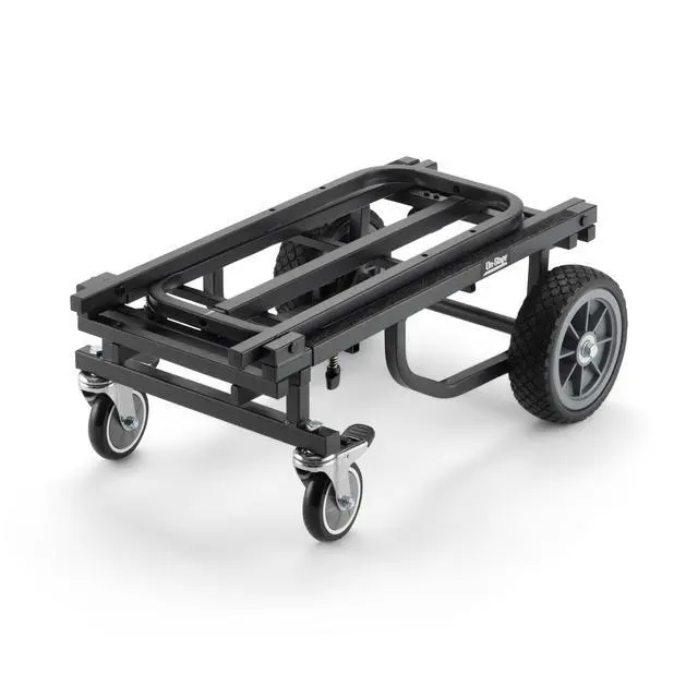Alt view image 3 of 7 - On-Stage UTC2200 Utility Cart (Rolling Dolly Handcart, Heavy-Duty Transportation, 485 Pound Weight Capacity, Load in and Load Out Equipment, Adjustable Length, Folding Handles, Locking Casters)