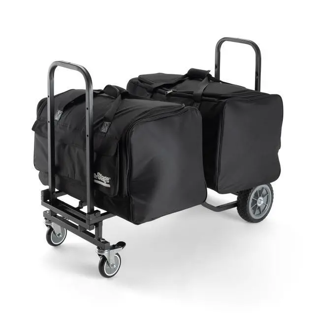 Alt view image 4 of 7 - On-Stage UTC2200 Utility Cart (Rolling Dolly Handcart, Heavy-Duty Transportation, 485 Pound Weight Capacity, Load in and Load Out Equipment, Adjustable Length, Folding Handles, Locking Casters)