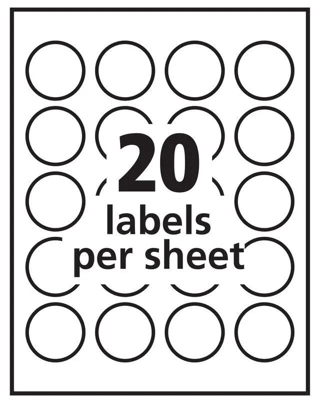 Alt view image 5 of 7 - Round ID Labels, Sure Feed, Permanent Adhesive, Glossy Clear, 1-5/8" Dia., 5 Packs (6582)