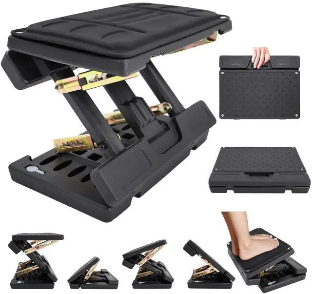 Main image of Adjustable Foot Rest Under Desk - Ergonomic Office Foot Stool with Massage, Leg Rest for Desk, Anti-Slip Design for Home & Work, Improves Posture (Black)
