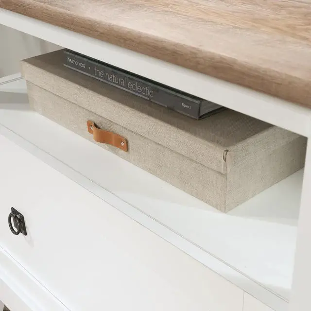 Alt view image 7 of 7 - August Hill File Cabinet 1-Drawer with Open Shelf, Legal Size Filing Cabinet - Soft White Finish