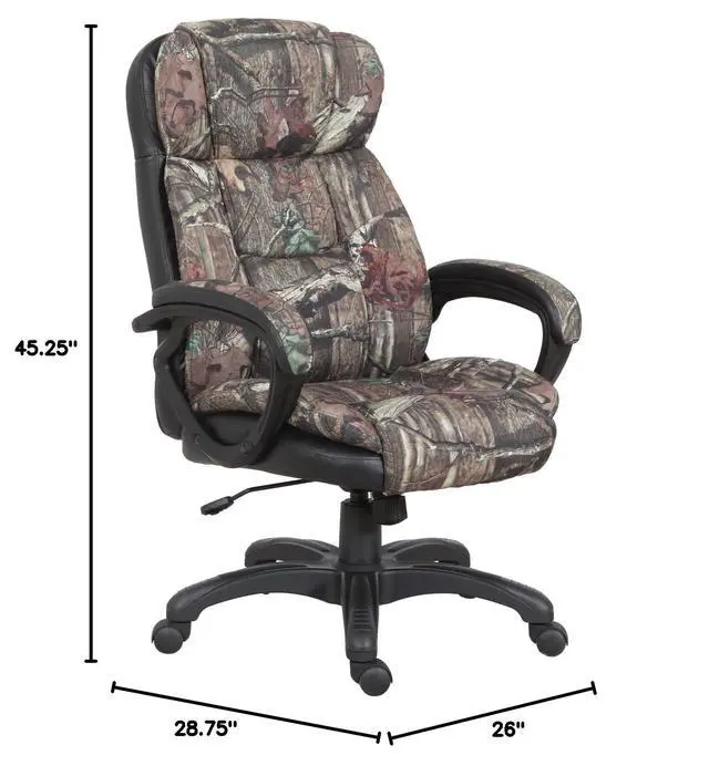 Alt view image 3 of 6 - OS Home and Office Furniture 45.25" Fabric Executive Chair in Mossy Oak/Black