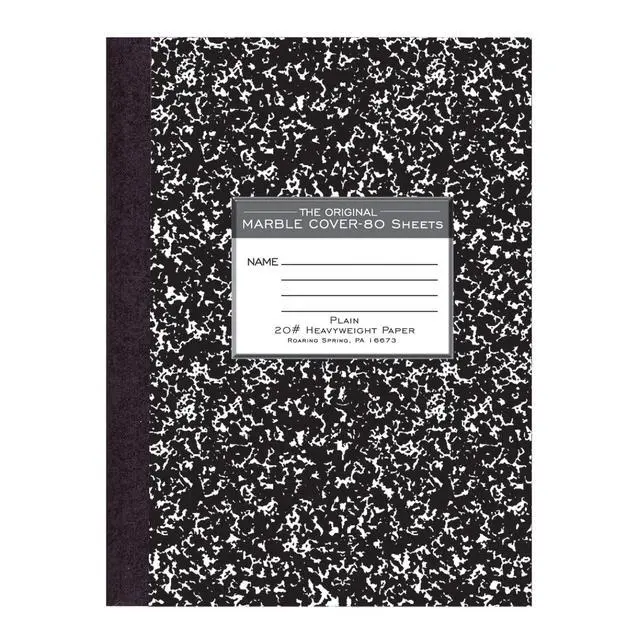Alt view image 2 of 7 - Signature Collection Composition Notebook, 24 Books, Hardcover, Unruled 20# Premium Plain Paper, 80 Sheets/160 Pages, 10.25" x 7.88", Made in USA