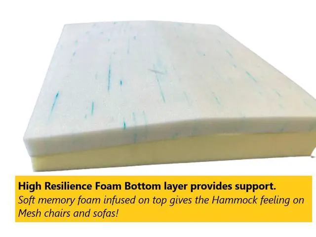 Alt view image 4 of 6 - Mesh Office Chair Cushion - LiquiCell Membranes Reduce Pressure on Sit Bones, Non Slip Soft Seat Cushion Suitable for Aeron Chair, Recliners, Sofa