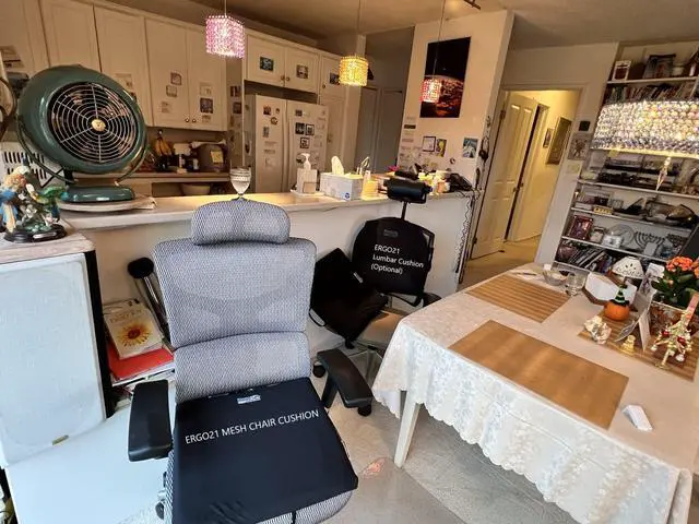 Alt view image 5 of 6 - Mesh Office Chair Cushion - LiquiCell Membranes Reduce Pressure on Sit Bones, Non Slip Soft Seat Cushion Suitable for Aeron Chair, Recliners, Sofa
