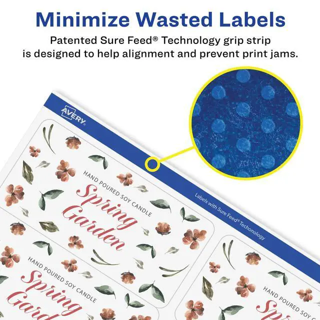 Alt view image 4 of 7 - Matte White Removable Rectangle Labels, Sure Feed Technology, 2" x 4", 1,000 Removable Labels, Laser/Inkjet Printable