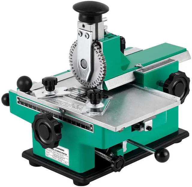 Main image of Metal Nameplate Stamping Machine Semi-Automatic Embosser Dog Tag Printer Label Marking Machine for Aluminum/Stainless Steel/Copper Nameplate (3mm Character Wheel)