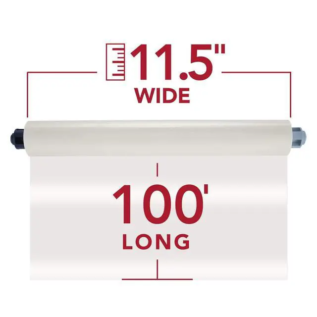 Alt view image 2 of 6 - Laminating Roll Film, Laminating Sheet 5 Mil, 11.5" Film Width, 100 ft, EZLoad Refill for Ultima 35, 2 Pack (3125363EZ), Clear