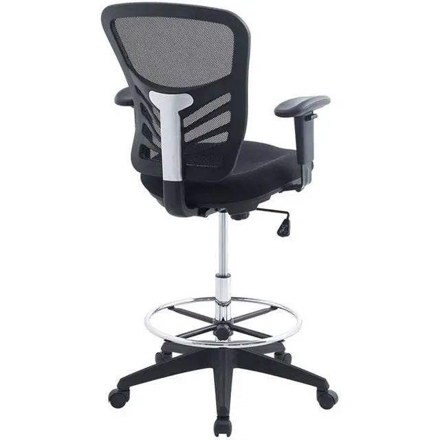 Alt view image 5 of 6 - Articulate Drafting Chair - Reception Desk Chair - Drafting Table Chair in Black